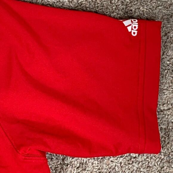 Adidas Mens Rutgers Scarlet Raiders Climalite Short Sleeve Golf Polo Red XL‎ - Picture 4 of 11